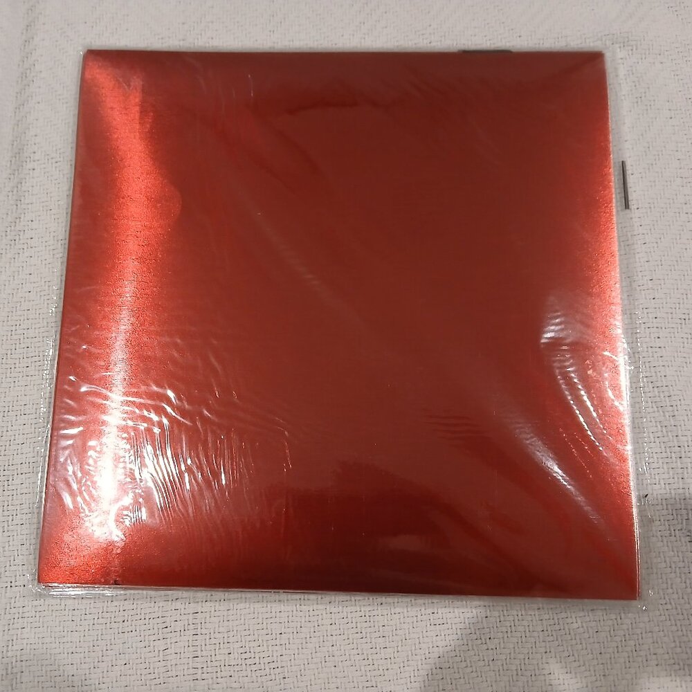 American Crafts 12x12 Foil Wood Red Cardstock (12pack) - Individually Wrapped